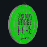 MODERN EDITABLE NEON GREEN IMAGE TEXT TEMPLATE DARTBOARD<br><div class="desc">THIS IS A DESIGN FITTING FOR CUSTOMERS.YOU CAN CHANGE, RESIZE OR ADD LOGO, PHOTO, TEXT AND COLOURS THE WAY YOU WANT.THANK YOU.</div>
