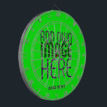 MODERN EDITABLE NEON GREEN IMAGE TEXT TEMPLATE DARTBOARD<br><div class="desc">THIS IS A DESIGN FITTING FOR CUSTOMERS.YOU CAN CHANGE, RESIZE OR ADD LOGO, PHOTO, TEXT AND COLOURS THE WAY YOU WANT.THANK YOU.</div>