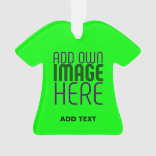  MODERN EDITABLE NEON GREEN IMAGE TEXT TEMPLATE ORNAMENT