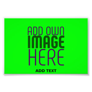 MODERN EDITABLE NEON GREEN IMAGE TEXT TEMPLATE PHOTO PRINT