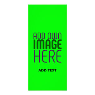 MODERN EDITABLE NEON GREEN IMAGE TEXT TEMPLATE RACK CARD