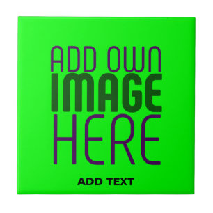 MODERN EDITABLE NEON GREEN IMAGE TEXT TEMPLATE TILE