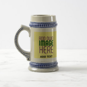 MODERN EDITABLE PASTEL YELLOW IMAGE TEXT TEMPLATE BEER STEIN