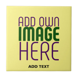 MODERN EDITABLE PASTEL YELLOW IMAGE TEXT TEMPLATE TILE
