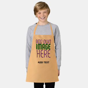 MODERN EDITABLE PEACH ORANGE IMAGE TEXT TEMPLATE APRON