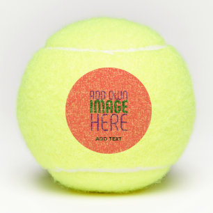 MODERN EDITABLE RED ORANGE IMAGE TEXT TEMPLATE TENNIS BALLS
