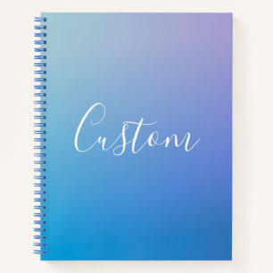 Modern Editable Script Writing   Colourful Ombre Notebook