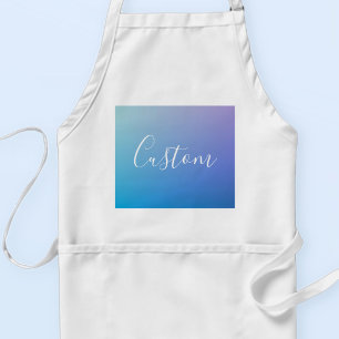 Modern Editable Script Writing   Colourful Ombre Standard Apron