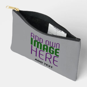 MODERN EDITABLE SIMPLE ASH IMAGE TEXT TEMPLATE ACCESSORY POUCH