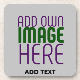MODERN EDITABLE SIMPLE ASH IMAGE TEXT TEMPLATE COASTER