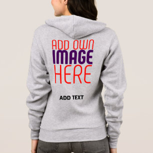 MODERN EDITABLE SIMPLE ASH IMAGE TEXT TEMPLATE HOODIE