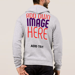MODERN EDITABLE SIMPLE ASH IMAGE TEXT TEMPLATE HOODIE