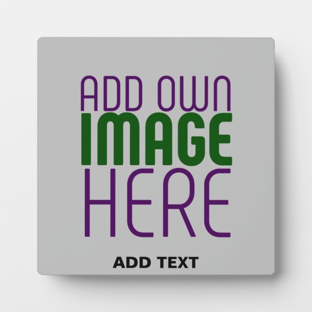  MODERN EDITABLE SIMPLE ASH IMAGE TEXT TEMPLATE PLAQUE (Front)