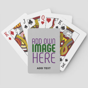 MODERN EDITABLE SIMPLE ASH IMAGE TEXT TEMPLATE PLAYING CARDS
