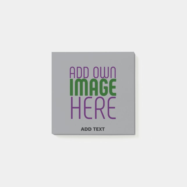 MODERN EDITABLE SIMPLE ASH IMAGE TEXT TEMPLATE POST-IT NOTES (Front)