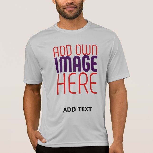MODERN EDITABLE SIMPLE ASH IMAGE TEXT TEMPLATE T-Shirt (Front)