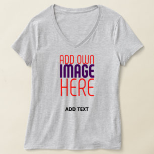MODERN EDITABLE SIMPLE ASH IMAGE TEXT TEMPLATE T-Shirt