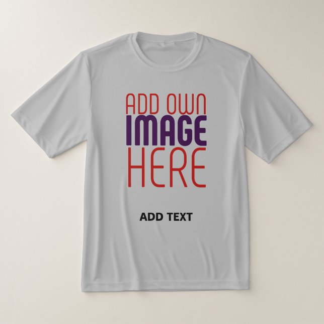 MODERN EDITABLE SIMPLE ASH IMAGE TEXT TEMPLATE T-Shirt (Laydown)