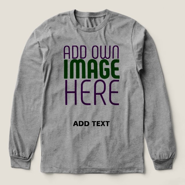MODERN EDITABLE SIMPLE ASH IMAGE TEXT TEMPLATE Tri-Blend SHIRT (Design Front)