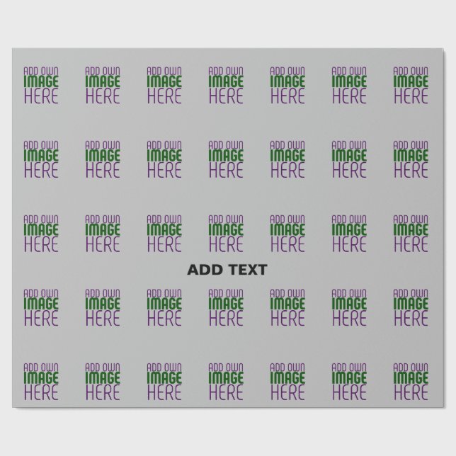 MODERN EDITABLE SIMPLE ASH IMAGE TEXT TEMPLATE WRAPPING PAPER (Flat)