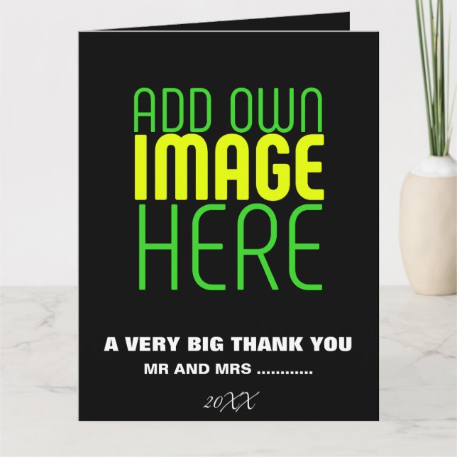 MODERN EDITABLE SIMPLE BLACK IMAGE TEXT TEMPLATE (Front)