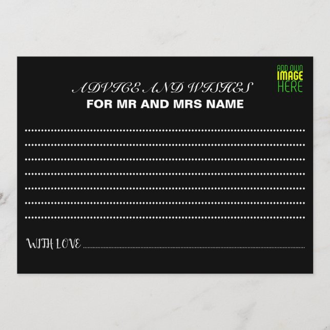 MODERN EDITABLE SIMPLE BLACK IMAGE TEXT TEMPLATE (Front)
