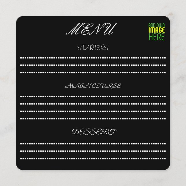 MODERN EDITABLE SIMPLE BLACK IMAGE TEXT TEMPLATE (Front)
