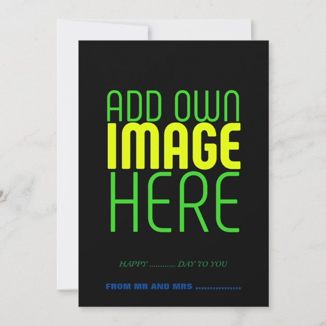 MODERN EDITABLE SIMPLE BLACK IMAGE TEXT TEMPLATE (Front)