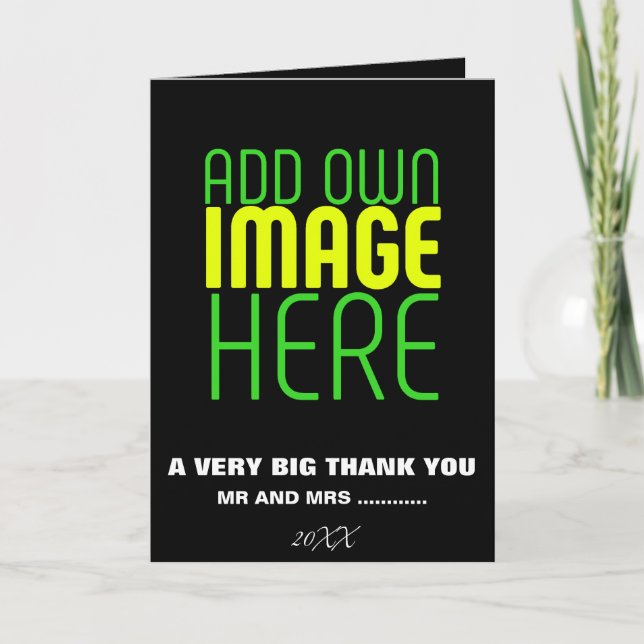 MODERN EDITABLE SIMPLE BLACK IMAGE TEXT TEMPLATE (Front)