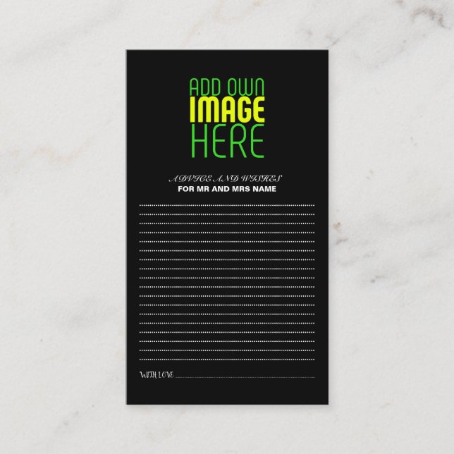 MODERN EDITABLE SIMPLE BLACK IMAGE TEXT TEMPLATE (Front)