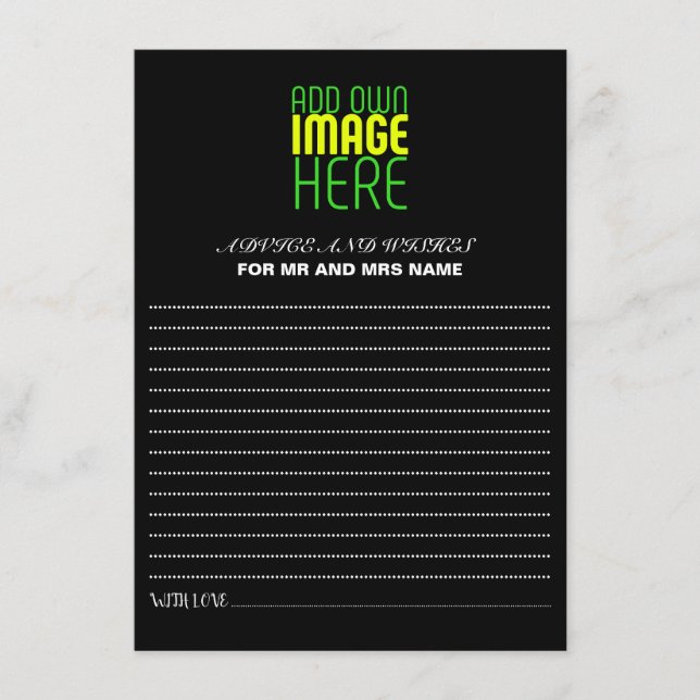 MODERN EDITABLE SIMPLE BLACK IMAGE TEXT TEMPLATE (Front)