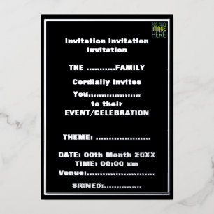 MODERN EDITABLE SIMPLE BLACK IMAGE TEXT TEMPLATE