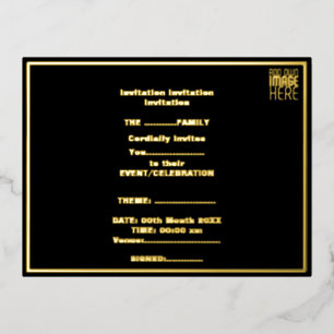 MODERN EDITABLE SIMPLE BLACK IMAGE TEXT TEMPLATE