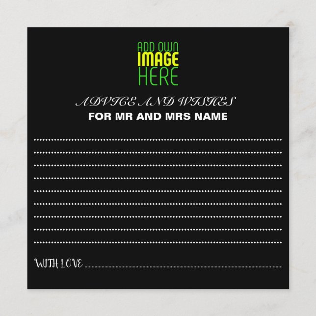 MODERN EDITABLE SIMPLE BLACK IMAGE TEXT TEMPLATE (Front)