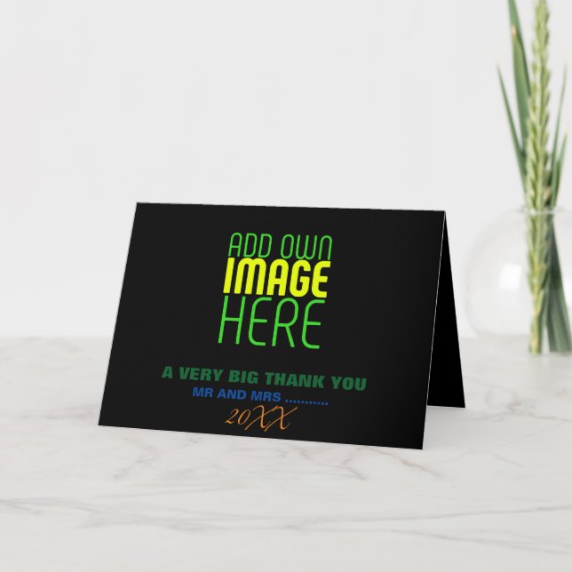 MODERN EDITABLE SIMPLE BLACK IMAGE TEXT TEMPLATE (Front)