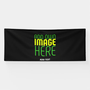 MODERN EDITABLE SIMPLE BLACK IMAGE TEXT TEMPLATE BANNER