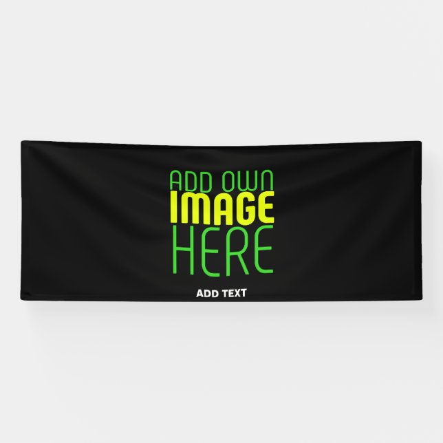 MODERN EDITABLE SIMPLE BLACK IMAGE TEXT TEMPLATE BANNER (Horizontal)