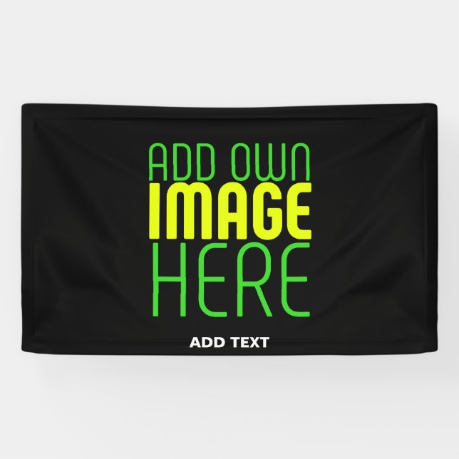 MODERN EDITABLE SIMPLE BLACK IMAGE TEXT TEMPLATE BANNER (Horizontal)