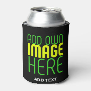 MODERN EDITABLE SIMPLE BLACK IMAGE TEXT TEMPLATE CAN COOLER