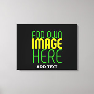 MODERN EDITABLE SIMPLE BLACK IMAGE TEXT TEMPLATE CANVAS PRINT