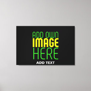 MODERN EDITABLE SIMPLE BLACK IMAGE TEXT TEMPLATE CANVAS PRINT