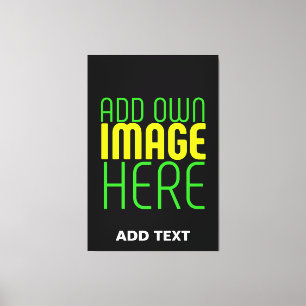 MODERN EDITABLE SIMPLE BLACK IMAGE TEXT TEMPLATE CANVAS PRINT