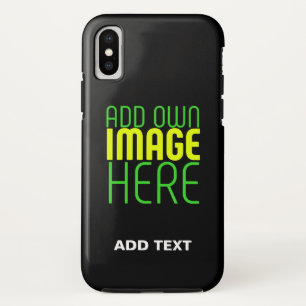 MODERN EDITABLE SIMPLE BLACK IMAGE TEXT TEMPLATE Case-Mate iPhone CASE