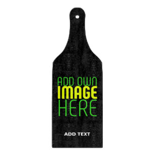 MODERN EDITABLE SIMPLE BLACK IMAGE TEXT TEMPLATE CUTTING BOARD