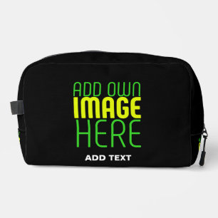 MODERN EDITABLE SIMPLE BLACK IMAGE TEXT TEMPLATE DOPP KIT