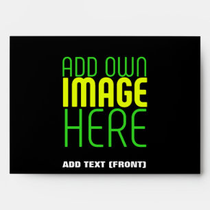 MODERN EDITABLE SIMPLE BLACK IMAGE TEXT TEMPLATE ENVELOPE