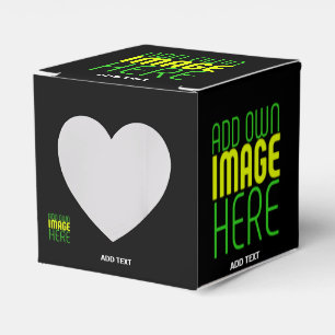 MODERN EDITABLE SIMPLE BLACK IMAGE TEXT TEMPLATE FAVOUR BOX