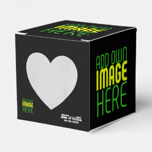 MODERN EDITABLE SIMPLE BLACK IMAGE TEXT TEMPLATE FAVOUR BOX
