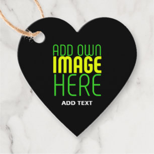 MODERN EDITABLE SIMPLE BLACK IMAGE TEXT TEMPLATE FAVOUR TAGS