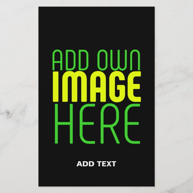 MODERN EDITABLE SIMPLE BLACK IMAGE TEXT TEMPLATE FLYER (Front)